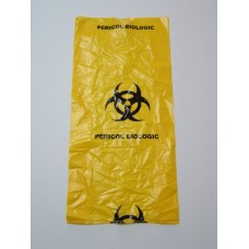 Saci galbeni inscriptionati „Pericol Biologic” pentru cutii de 10L